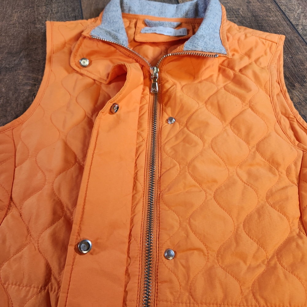 Peter Millar Addison Vest Women Small Orange Quilted Wind Resistant Golf Sports - Picture 4 of 10